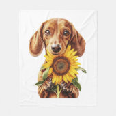 Dachshond Fleece Deken (Voorkant)