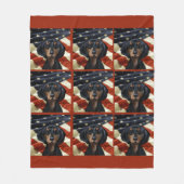 DACHSHOND FLEECE DEKEN (Voorkant)