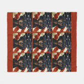 DACHSHOND FLEECE DEKEN (Voorkant (Horizontaal))