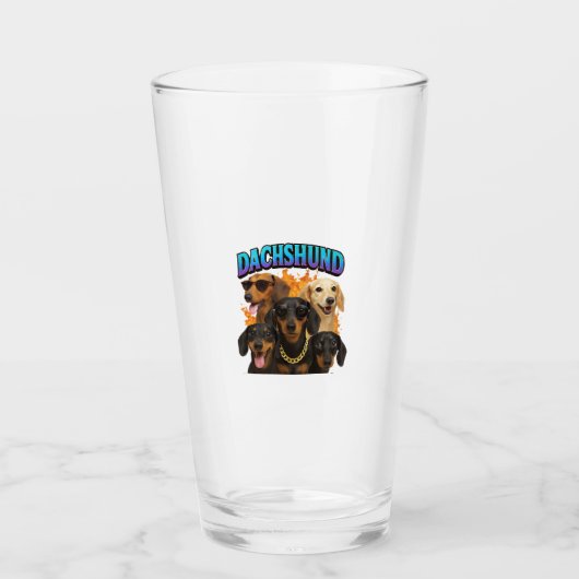 Dachshond Glas (Voorkant)