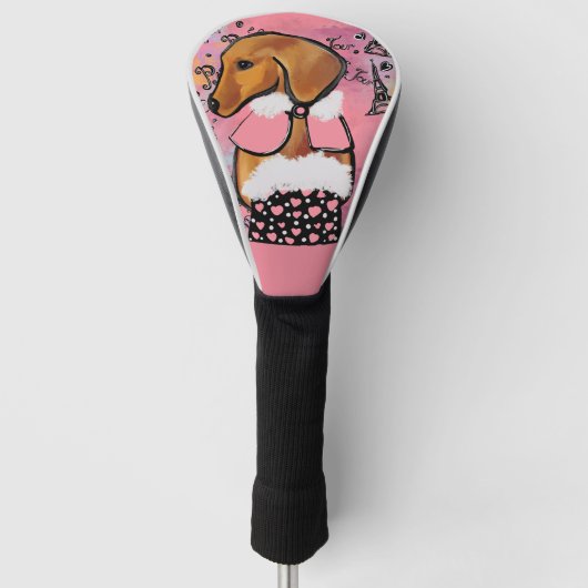Dachshond golfheadcover (Voorkant)