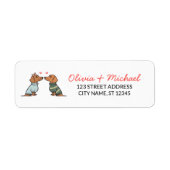 Dachshond Hond Retouradres    Etiket (Voorkant)