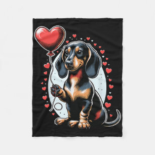 Dachshond hond Valentijnsdag hondeneigenaar Valent Fleece Deken