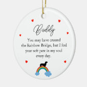 Dachshond Honden Custom Gedenkteken Keramisch Ornament (Links)