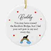 Dachshond Honden Custom Herdenking Keramisch Ornament (Voorkant)