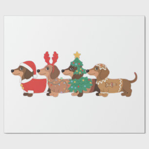 Dachshond honden die Kerstmis hond liefhebbers dra Cadeaupapier