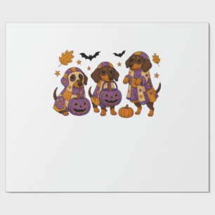 Dachshond Honden Spoken Halloween Cadeaupapier