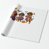 Dachshond Honden Spoken Halloween Cadeaupapier (Uitgerold)
