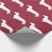 dachshond-hondenpatroon cadeaupapier (Hoek)