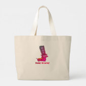 Dachshond Hotdog Grapje Grote Tote Bag (Achterkant)