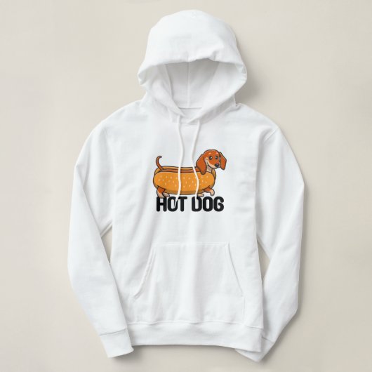 Dachshond Hotdog Hoodie (Design voorkant)