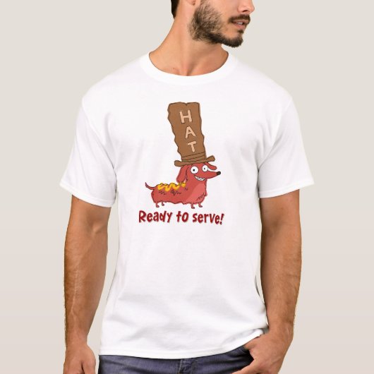 Dachshond Hotdog Puns T-shirt (Voorkant)