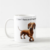 Dachshond-houding Koffiemok (Links)