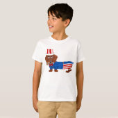 Dachshond in Oom Sam-pak T-shirt (Voorkant volledig)