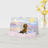 Dachshond Kaart (Gele Bloem)