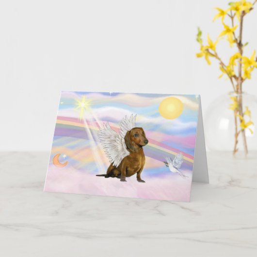 Dachshond Kaart (Gele Bloem)