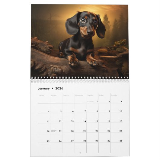 Dachshond Kalender (Jan 2026)