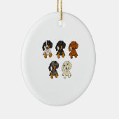 Dachshond Keramisch Ornament (Rechts)