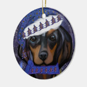 Dachshond Keramisch Ornament (Links)