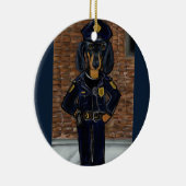 Dachshond Keramisch Ornament (Rechts)