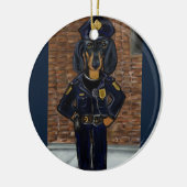 Dachshond Keramisch Ornament (Links)