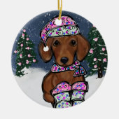 Dachshond Keramisch Ornament (Voorkant)