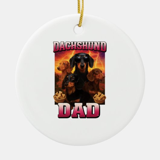 Dachshond   keramisch ornament (Voorkant)