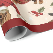 Dachshond kerst inpakpapier (Rol Hoek)