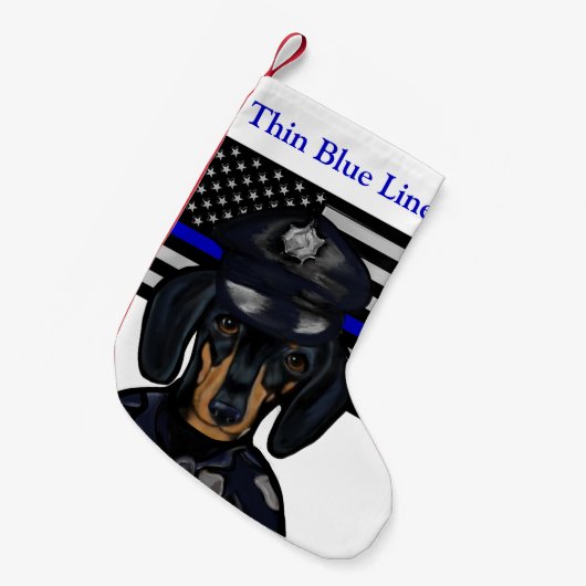 Dachshond Kleine Kerstsok (Voorkant (Hangend))