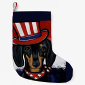 Dachshond kleine kerstsok (Voorkant)