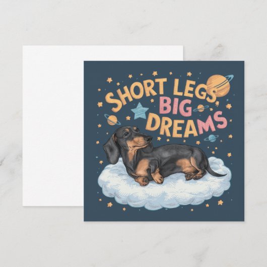 Dachshond Korte Poten Grote Dromen (Voorkant / Achterkant)