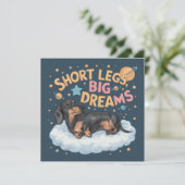 Dachshond Korte Poten Grote Dromen (Staand voorkant)