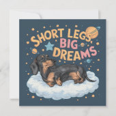 Dachshond Korte Poten Grote Dromen (Voorkant)