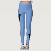 Dachshond Korthaar - Silhouet 1 Leggings (Voorkant)