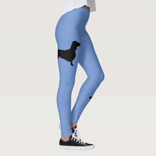 Dachshond Korthaar - Silhouet 1 Leggings (Rechts)