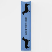 Dachshond Korthaar - Silhouette 1 Spandoek (Verticaal)