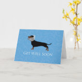 Dachshond krijgt snel een goed ontwerp kaart (Gele Bloem)