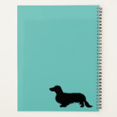 Dachshond Lang Haar - Silhouet 1 Planner (Achterkant)