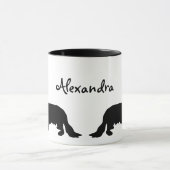 Dachshond Langhaar - Silhouette 1 Mok (Midden)