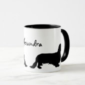 Dachshond Langhaar - Silhouette 1 Mok (Voorkant rechts)