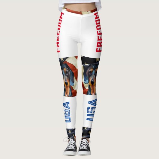 Dachshond leggings (Voorkant)