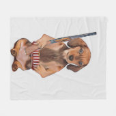 Dachshond Leven Is Beter Met Een Weiner Kerstposte Fleece Deken (Voorkant (Horizontaal))