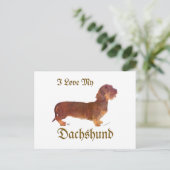 Dachshond Liefde Briefkaart (Staand voorkant)