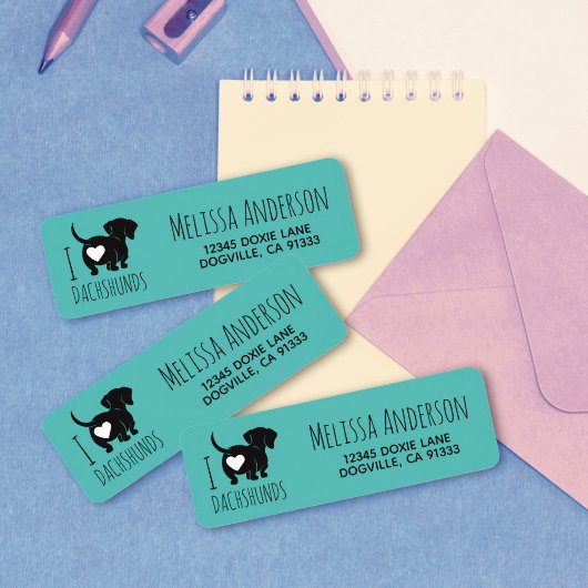 Dachshond Liefde Retouradres Label
