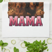 Dachshond Mama Theedoek (Gevouwen)
