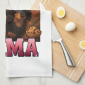 Dachshond Mama Theedoek (Quarter Fold)