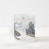 DACHSHOND  MATGLAS KOFFIEMOK (Voorkant links)