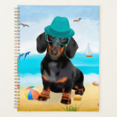 Dachshond op het strand planner (Voorkant)
