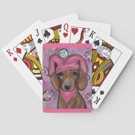 Dachshond Pokerkaarten (Achterkant)