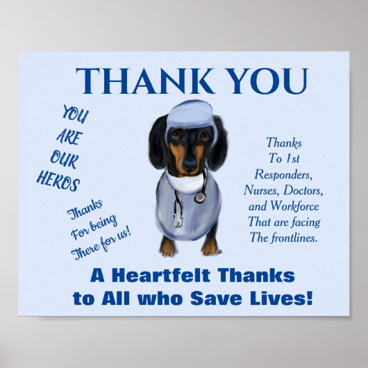 Dachshond Poster (Voorkant)